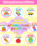 Afirmaciones positivas útiles escolares arcoiris