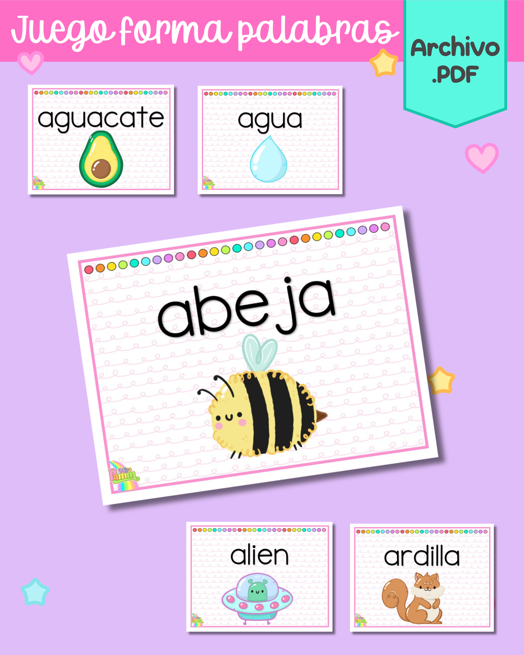 Juego "Helados forma palabras"