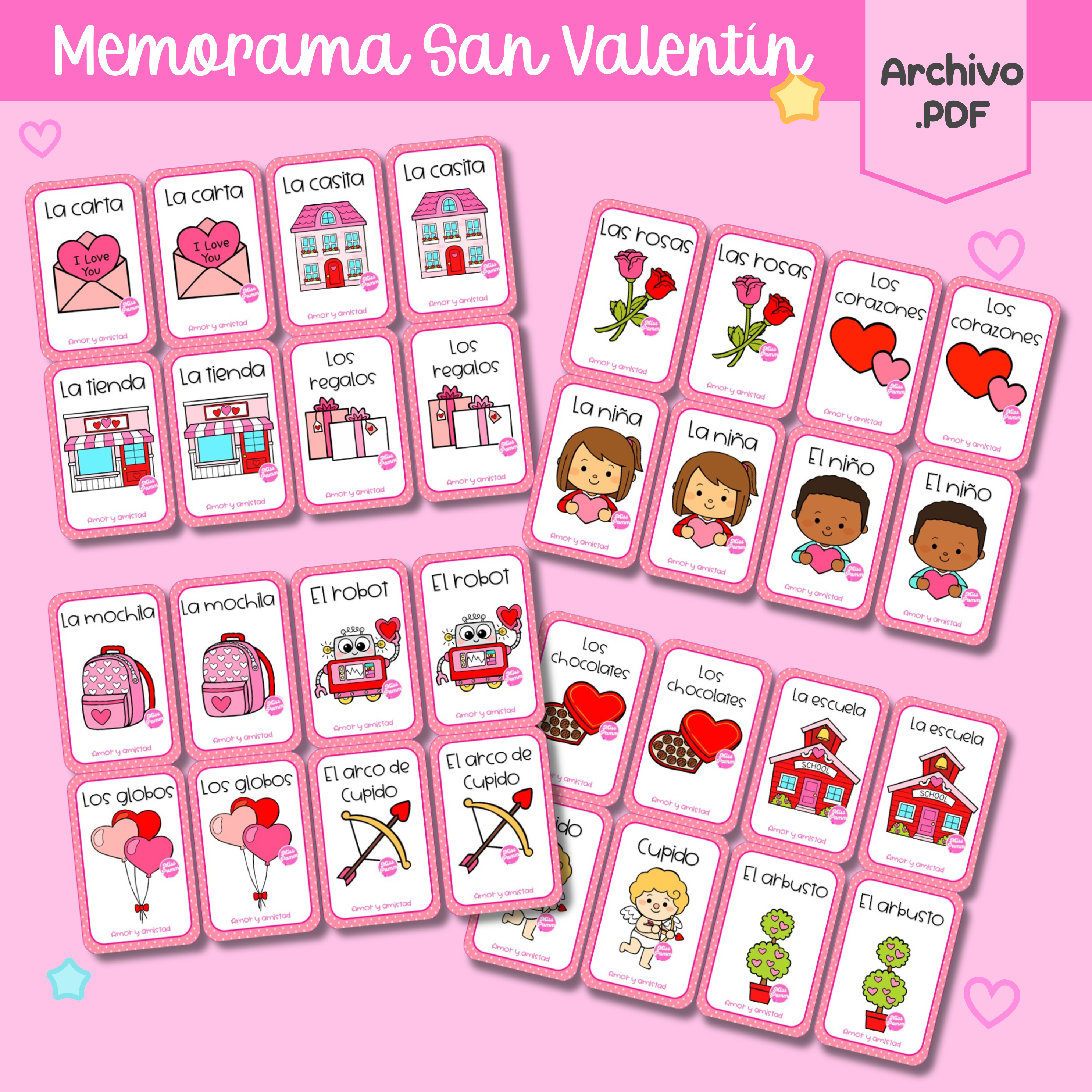 Memorama San Valentín / Día del amor y la amistad