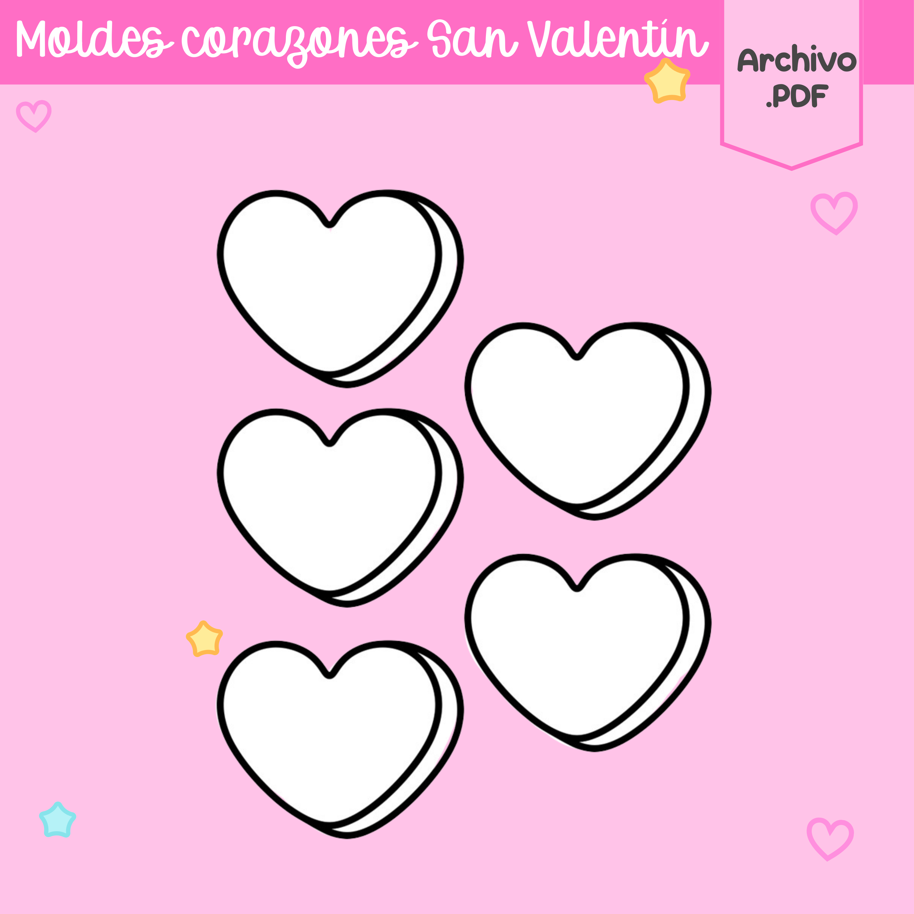 Moldes corazones