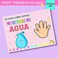 Letrero "Somos protectores del agua"