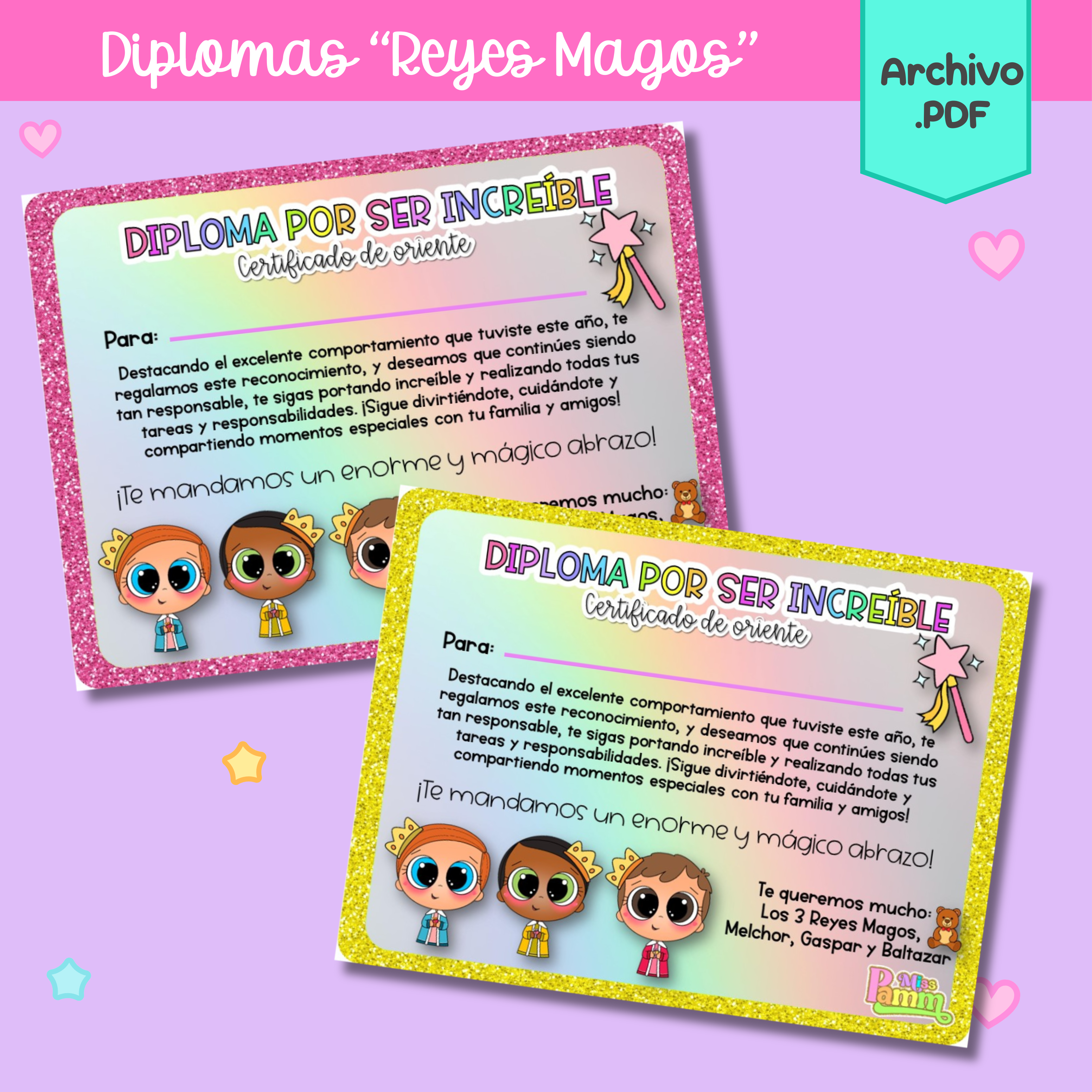 Diplomas Reyes Magos