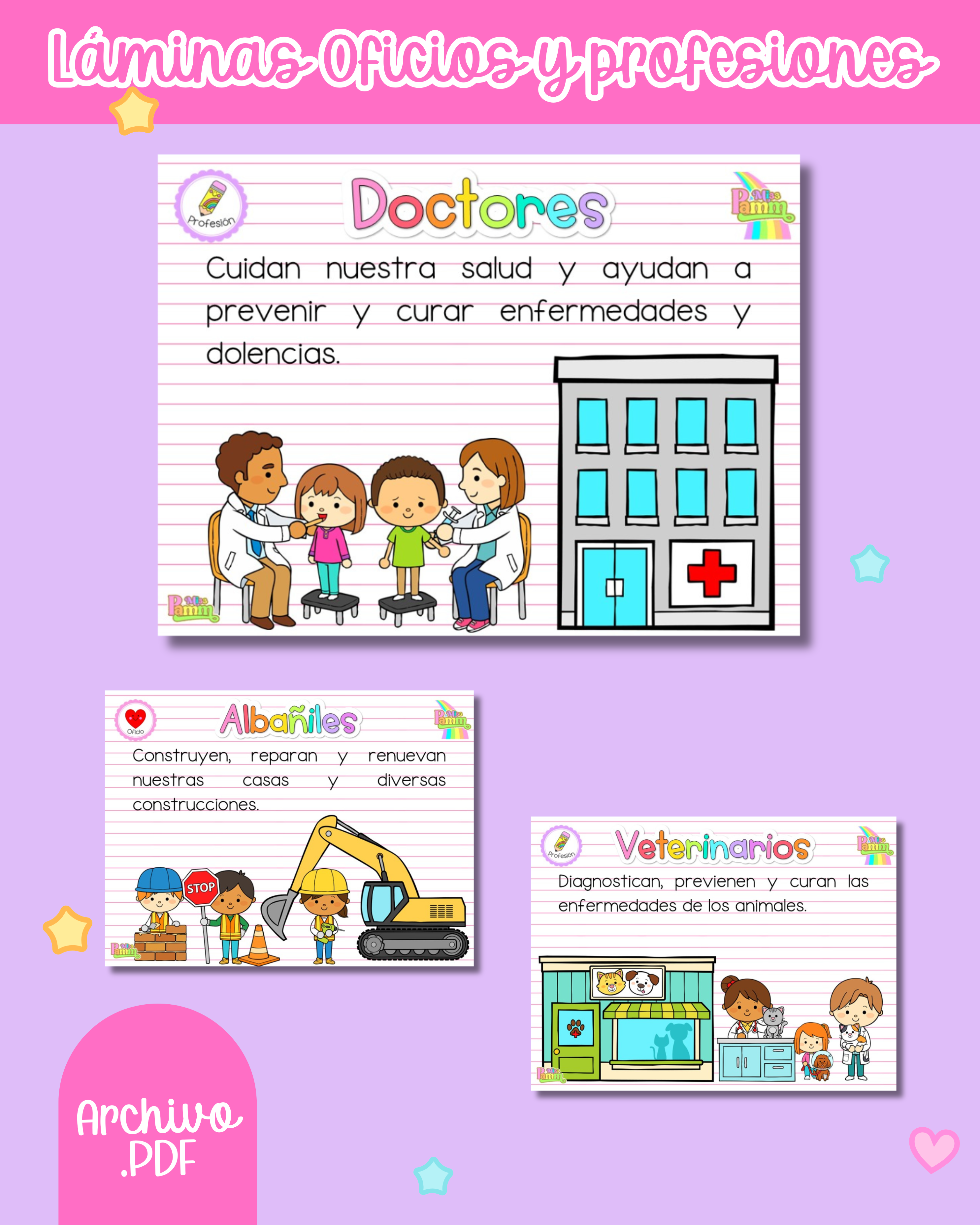 Láminas Oficios y profesiones