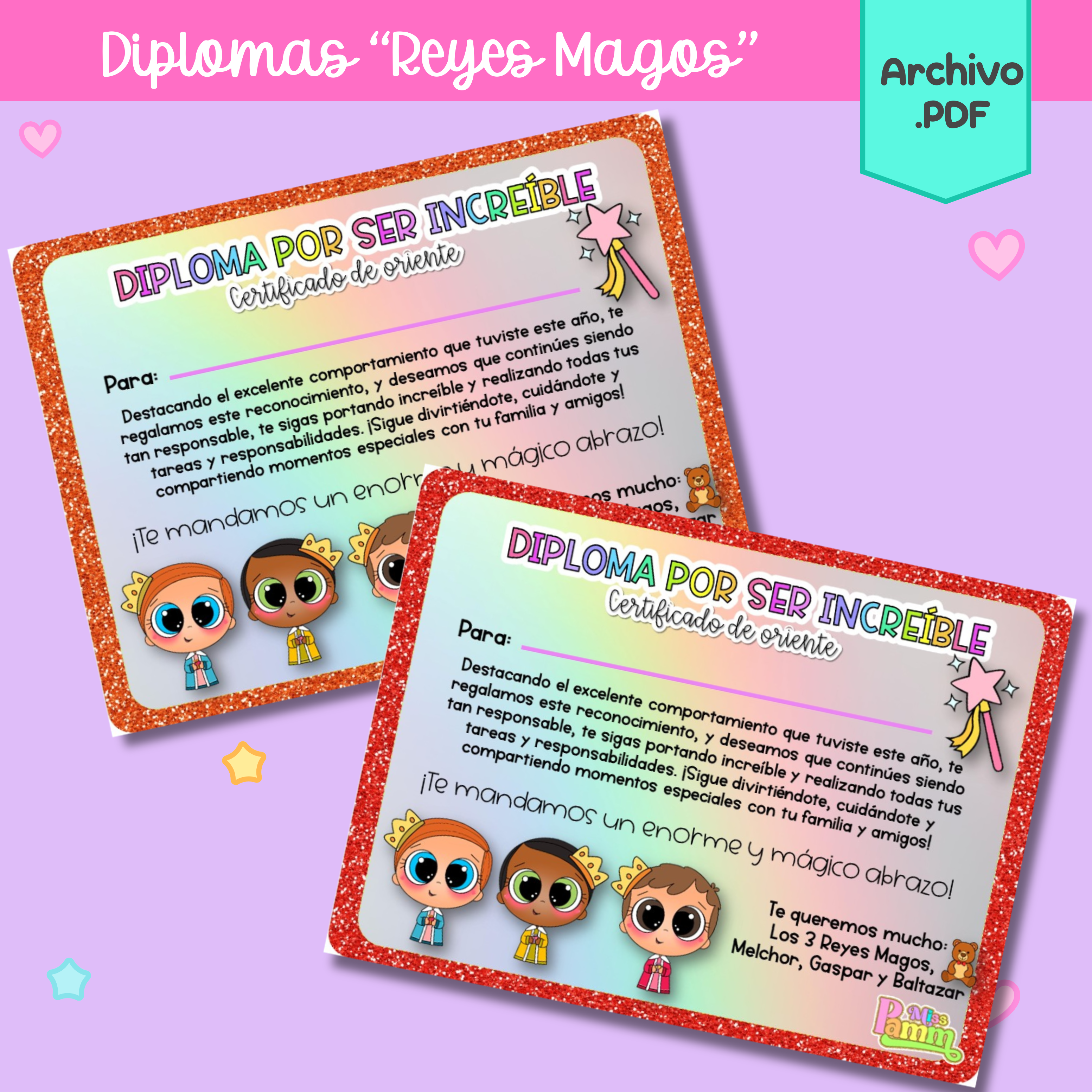 Diplomas Reyes Magos