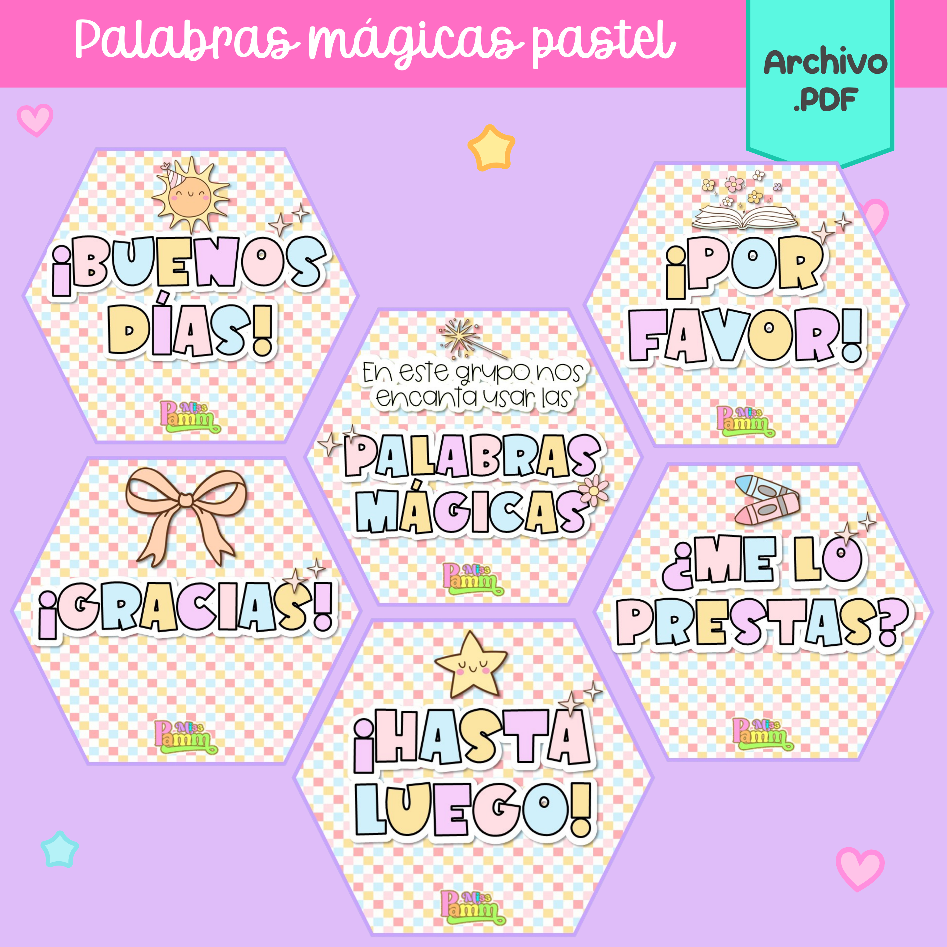 Palabras mágicas Pastel
