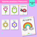 Tarjetas para plastilina Primavera
