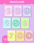 Números pastel 1 al 30