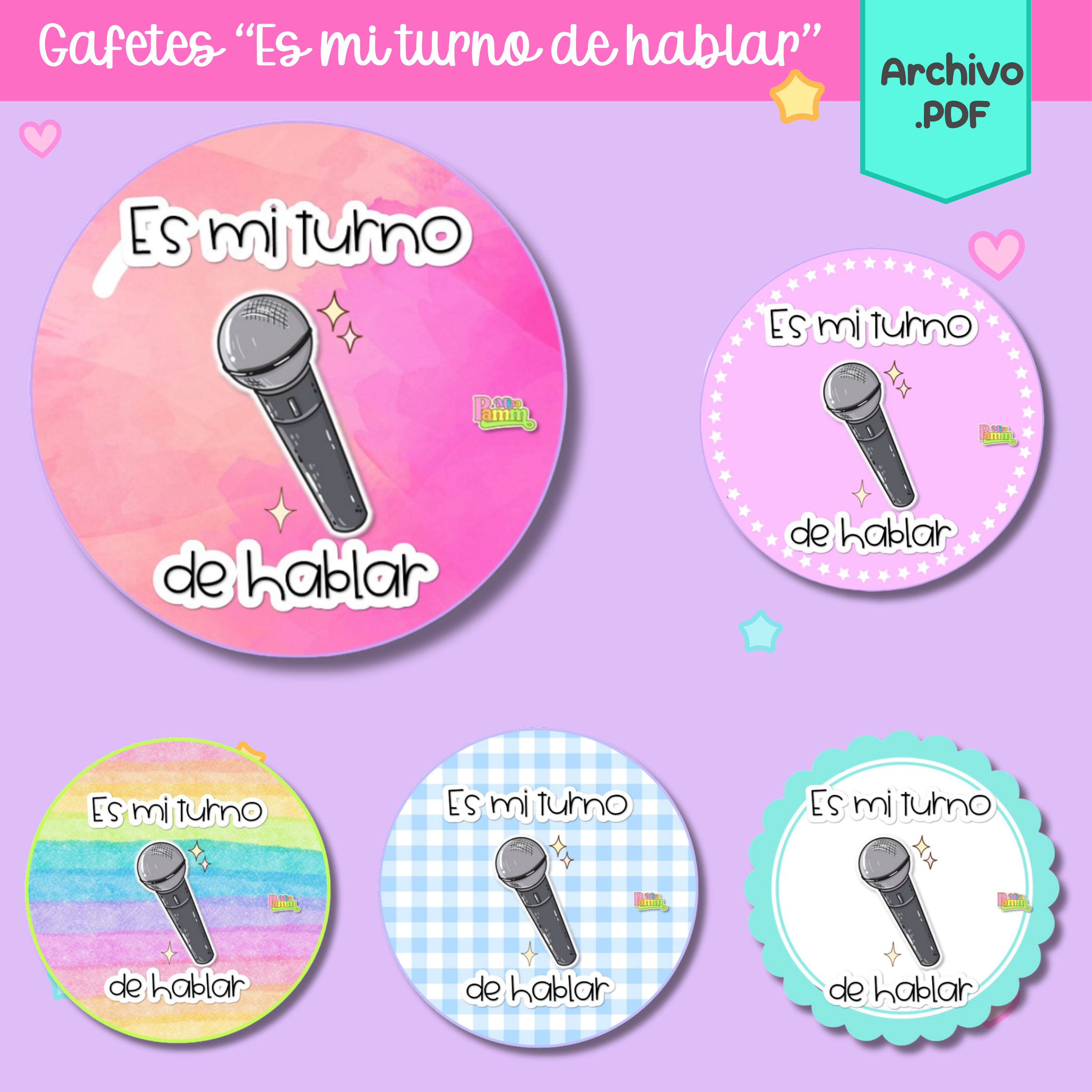 Gafetes "es mi turno de hablar"