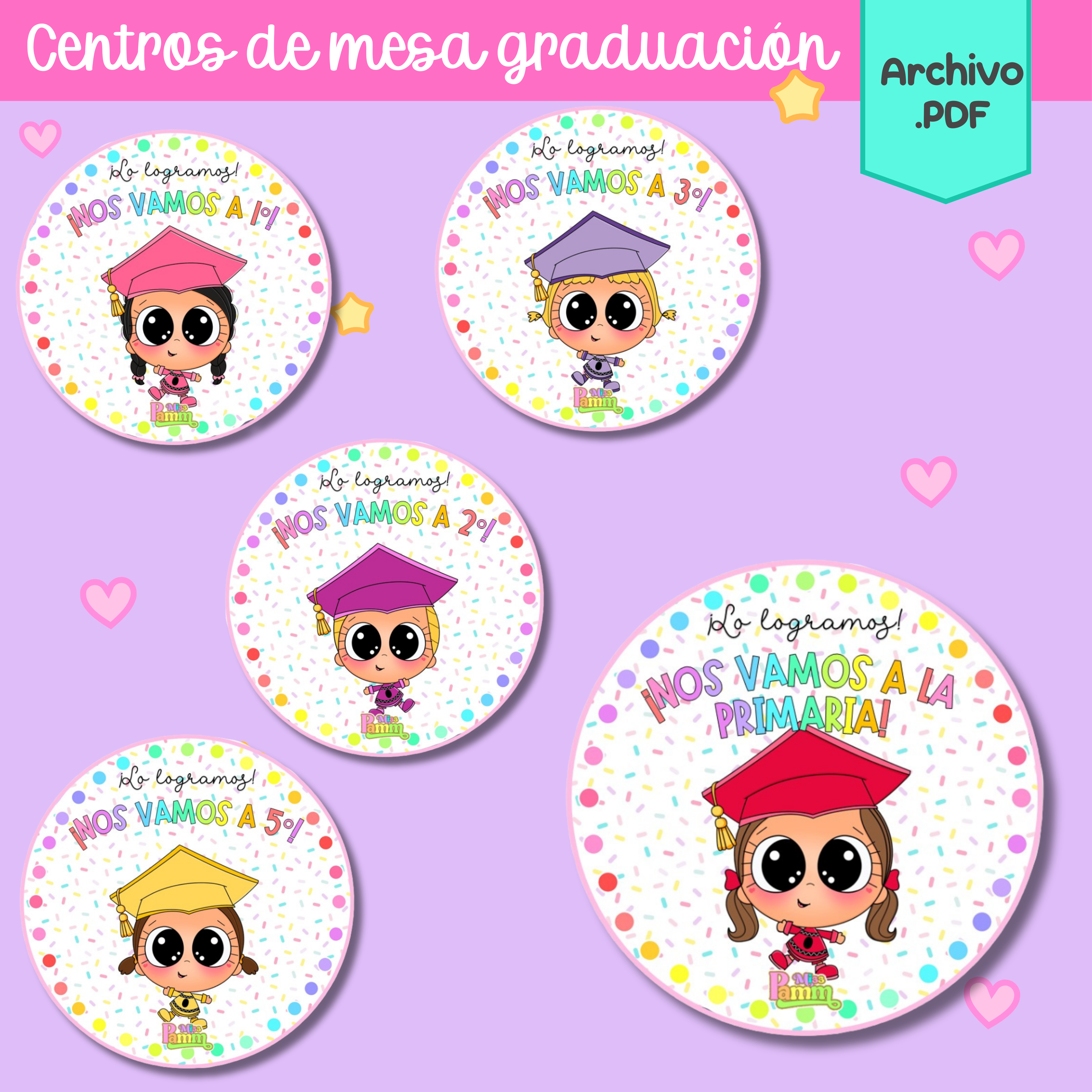 Centros de mesa graduación