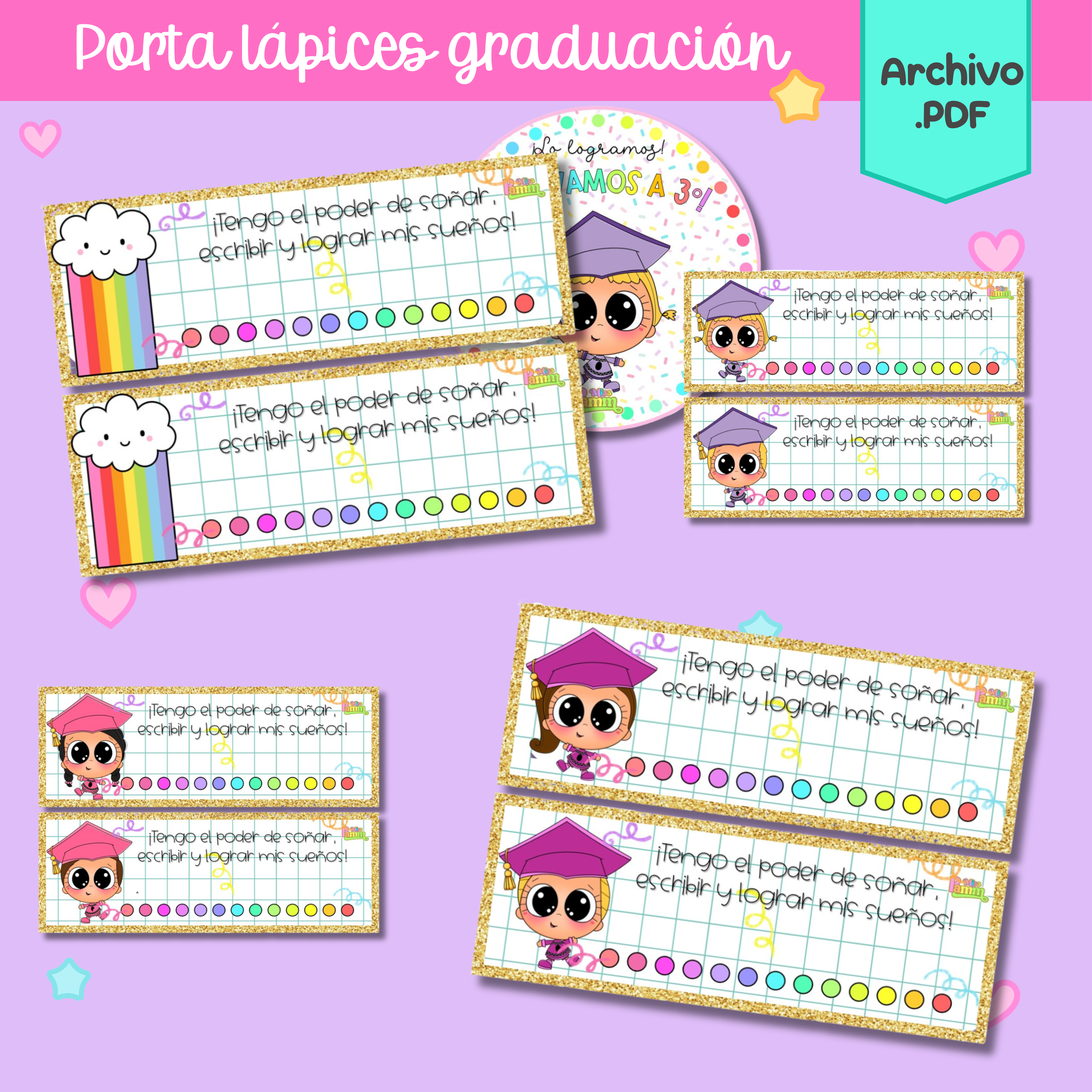 Porta lápices graduación