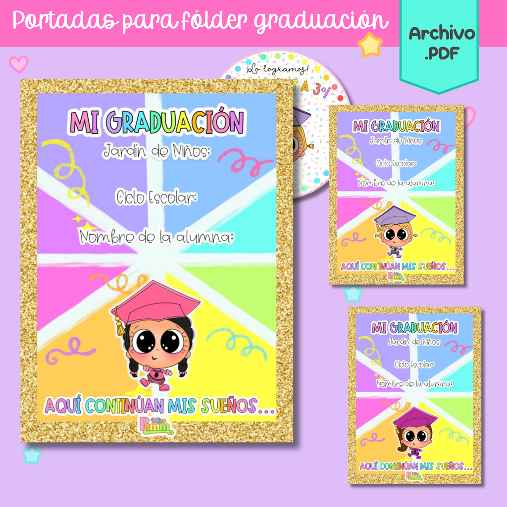 Portadas para fólder Graduación ♥