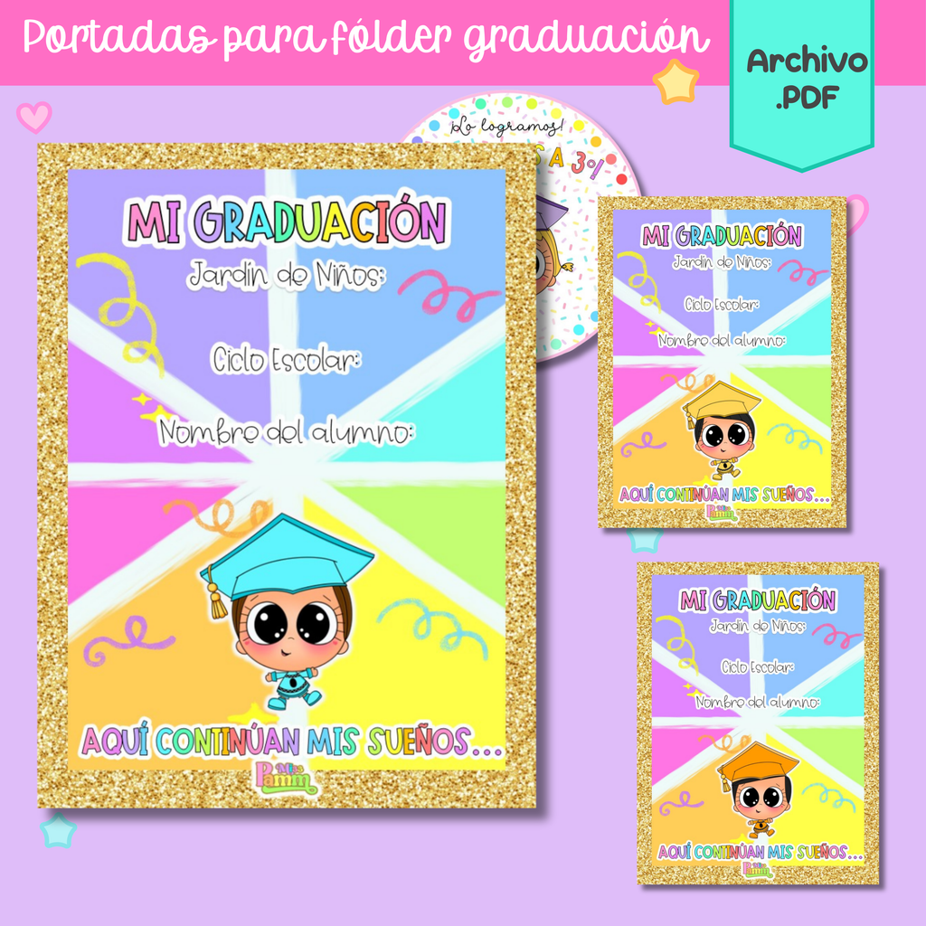 Portadas para fólder Graduación ♥