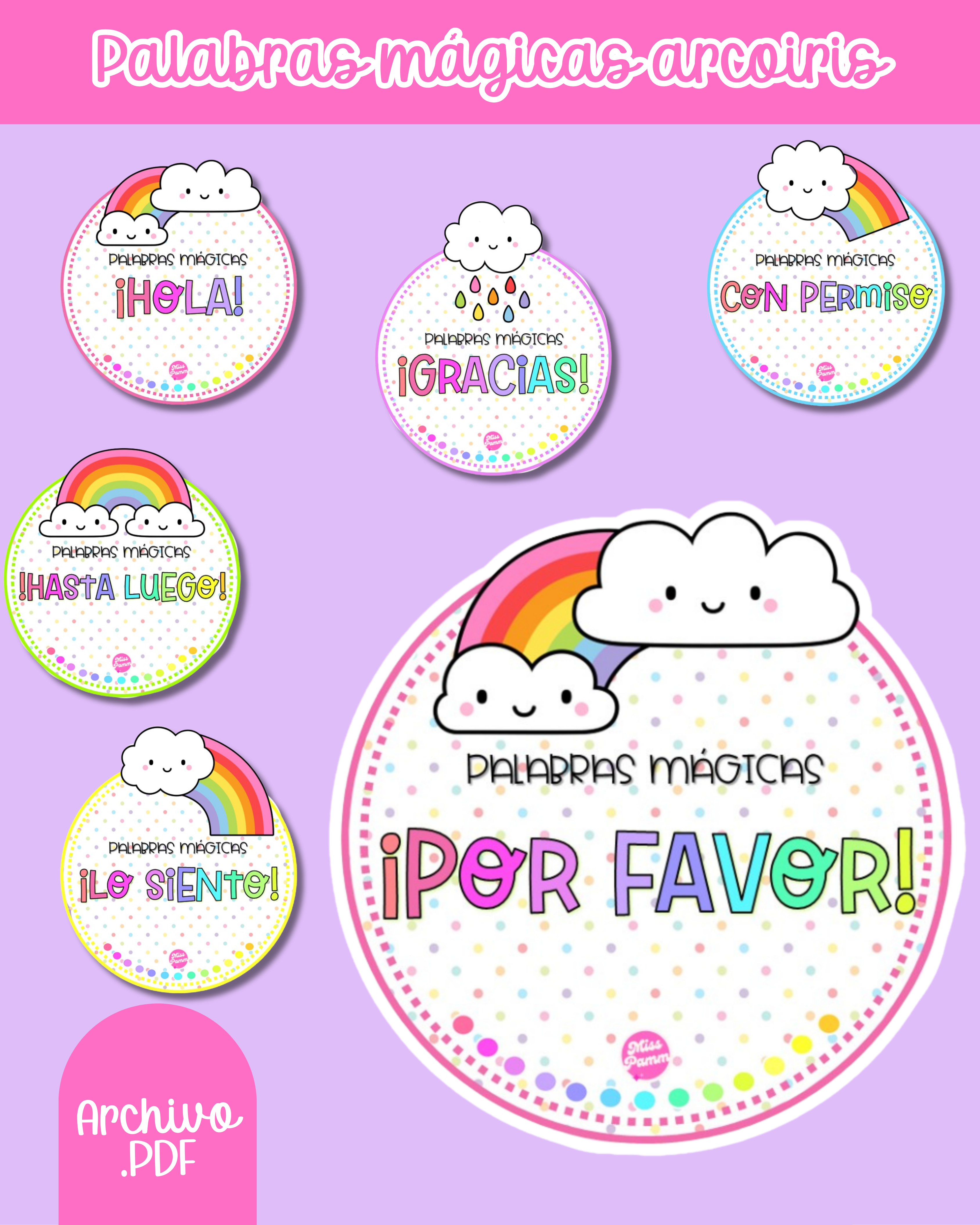Palabras mágicas arcoiris