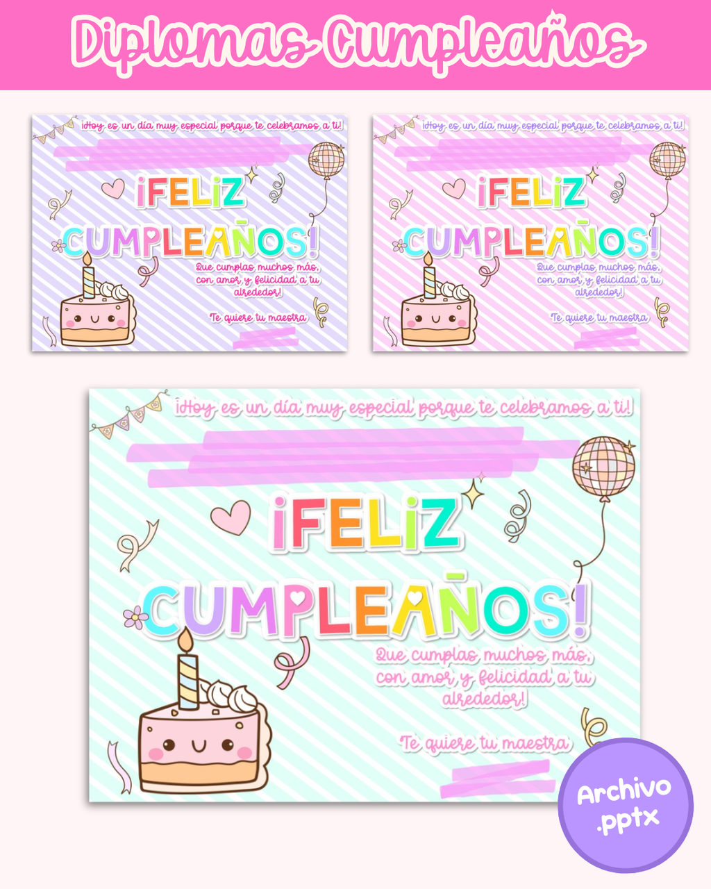 Diplomas de Cumpleaños