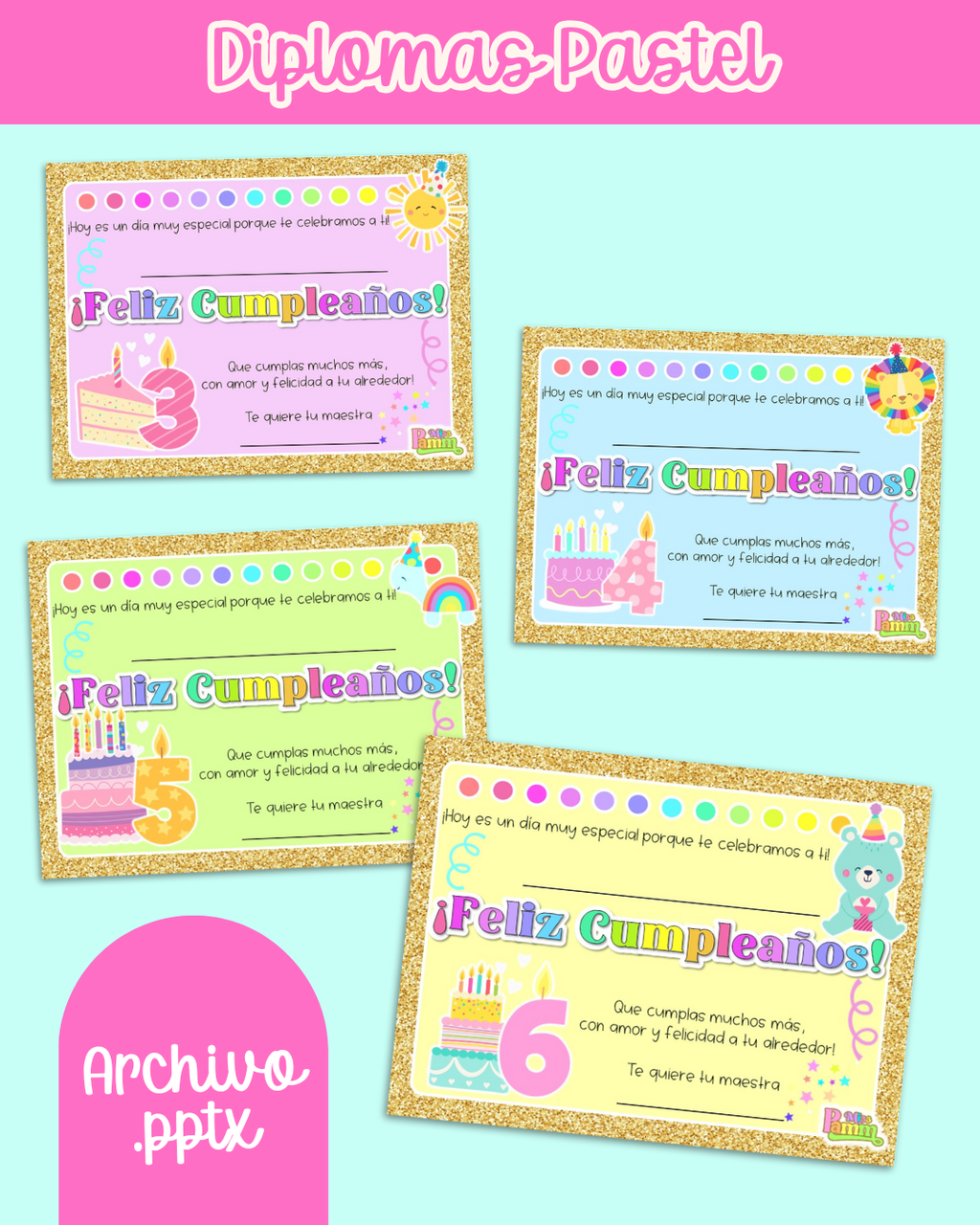 Diplomas de Cumpleaños