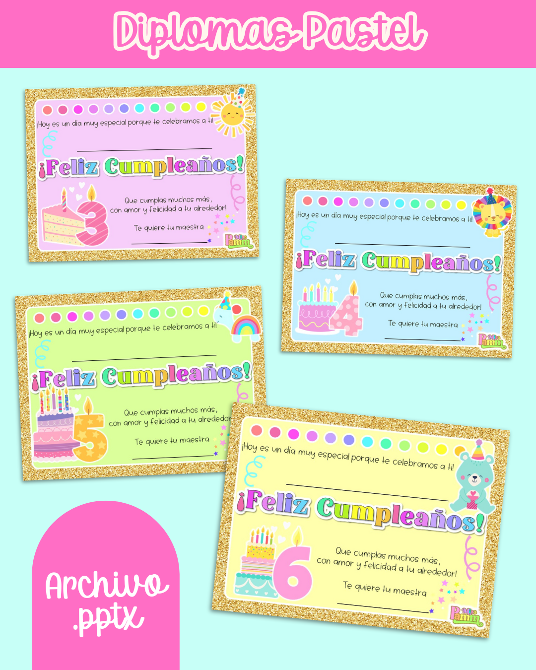 Diplomas de Cumpleaños