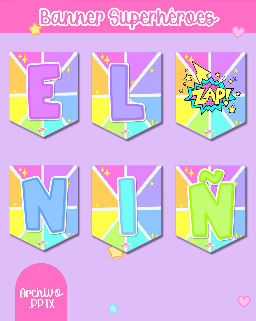 Banner Día del niño y la niña Superhéroes
