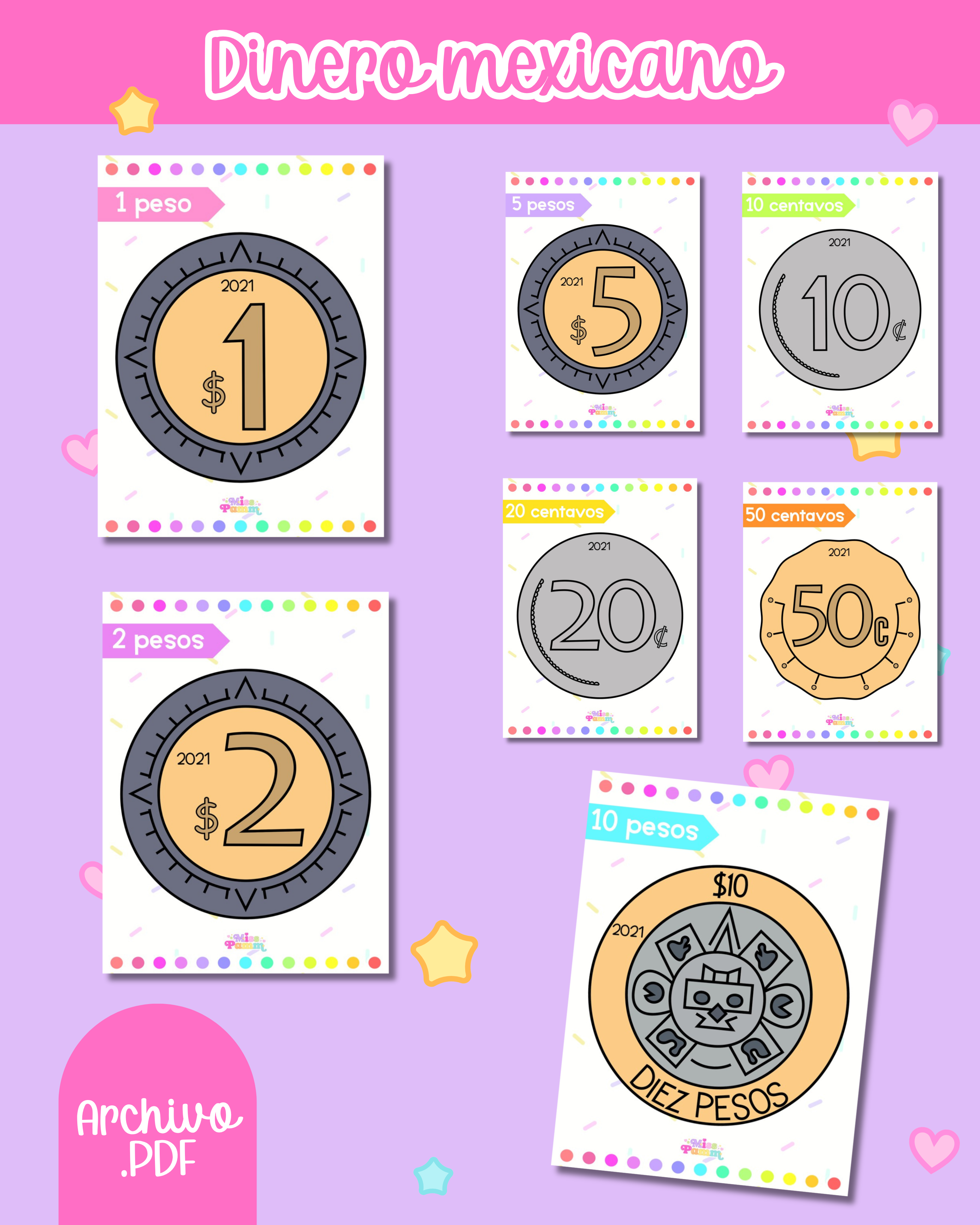Láminas de Dinero Mexicano