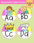 Abecedario pastel circular