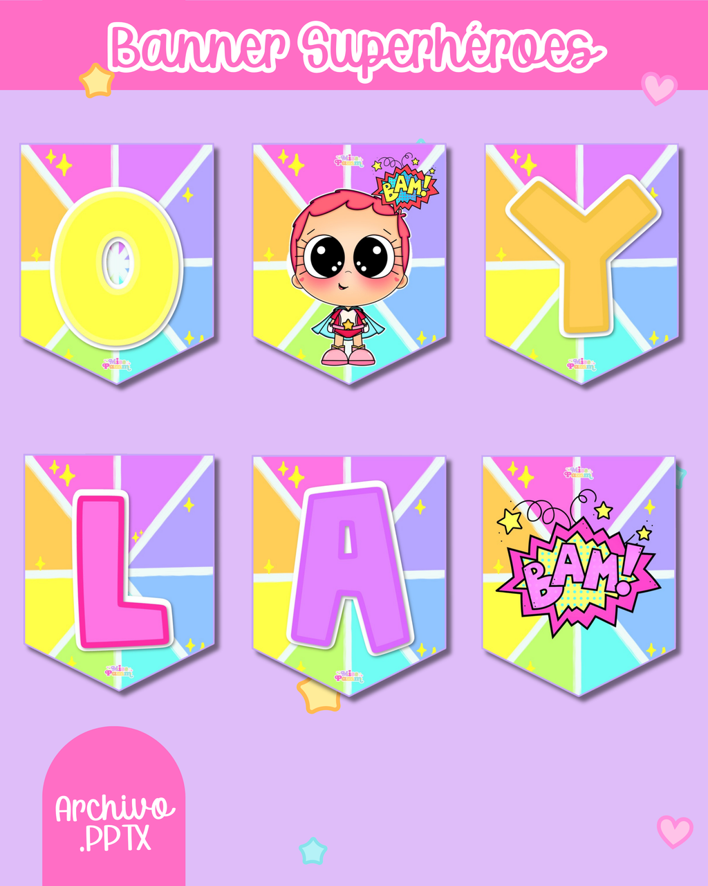 Banner Día del niño y la niña Superhéroes