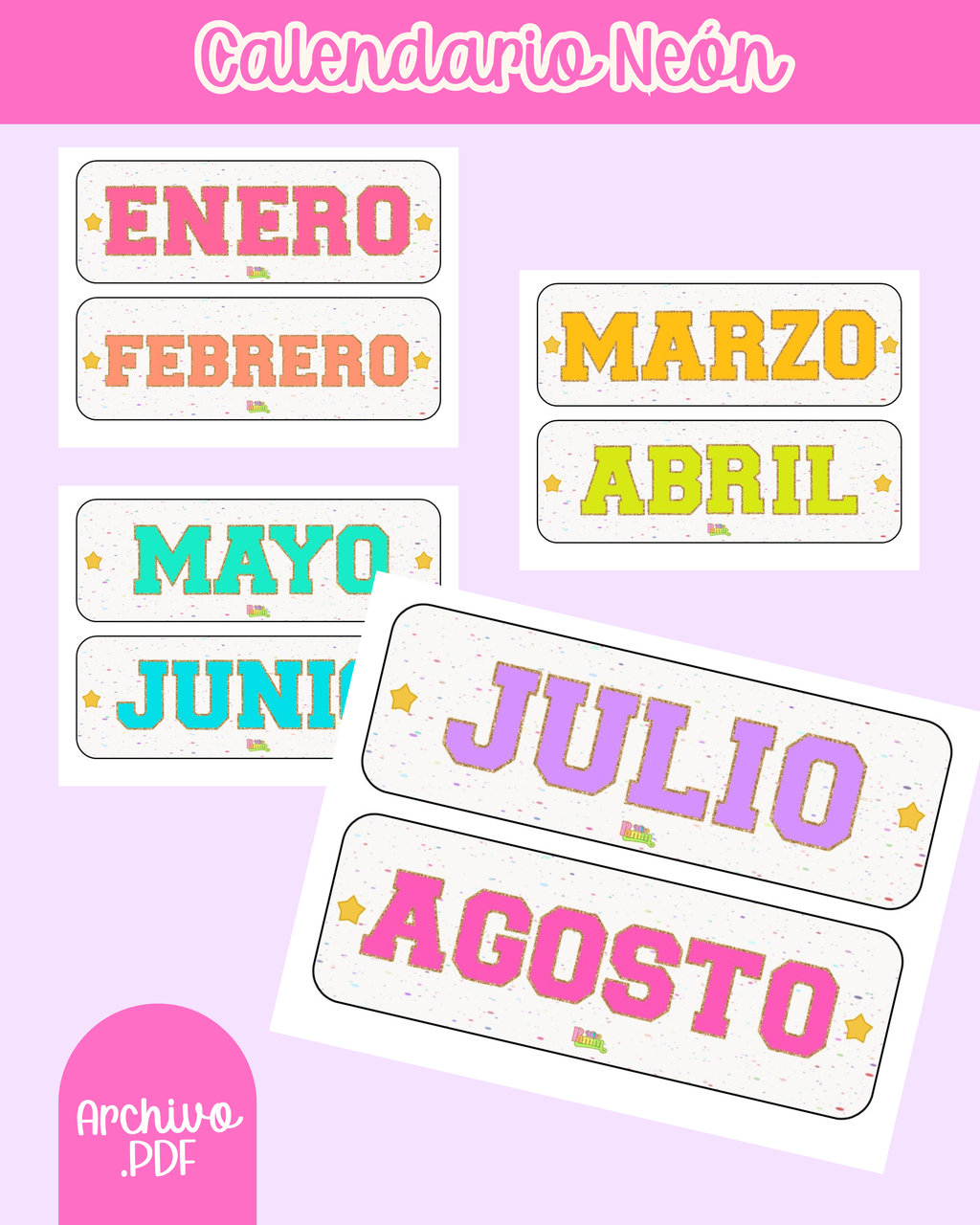Calendario Neón