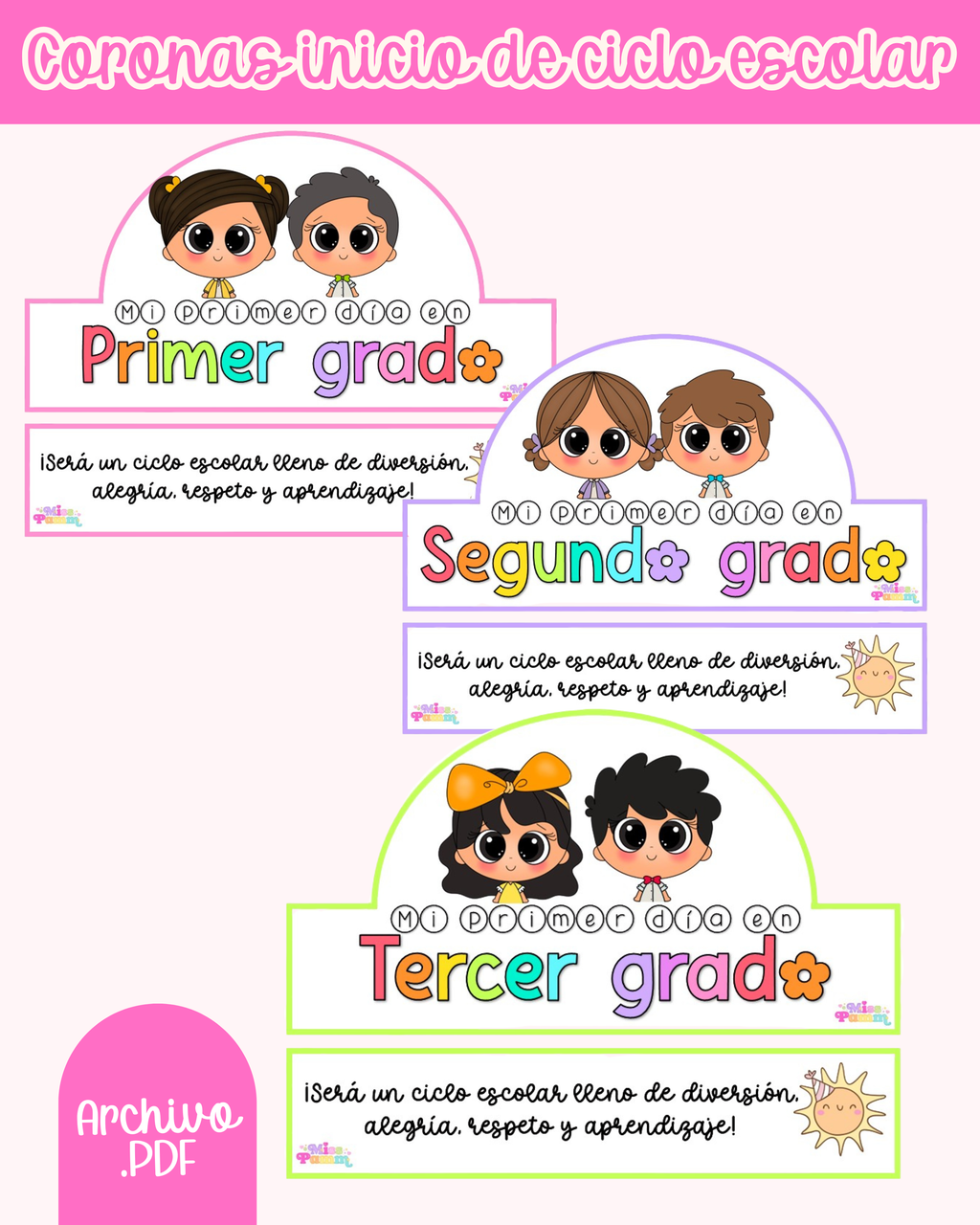 Coronas inicio de ciclo escolar