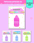 Portadas de periodos de evaluación Crayolas