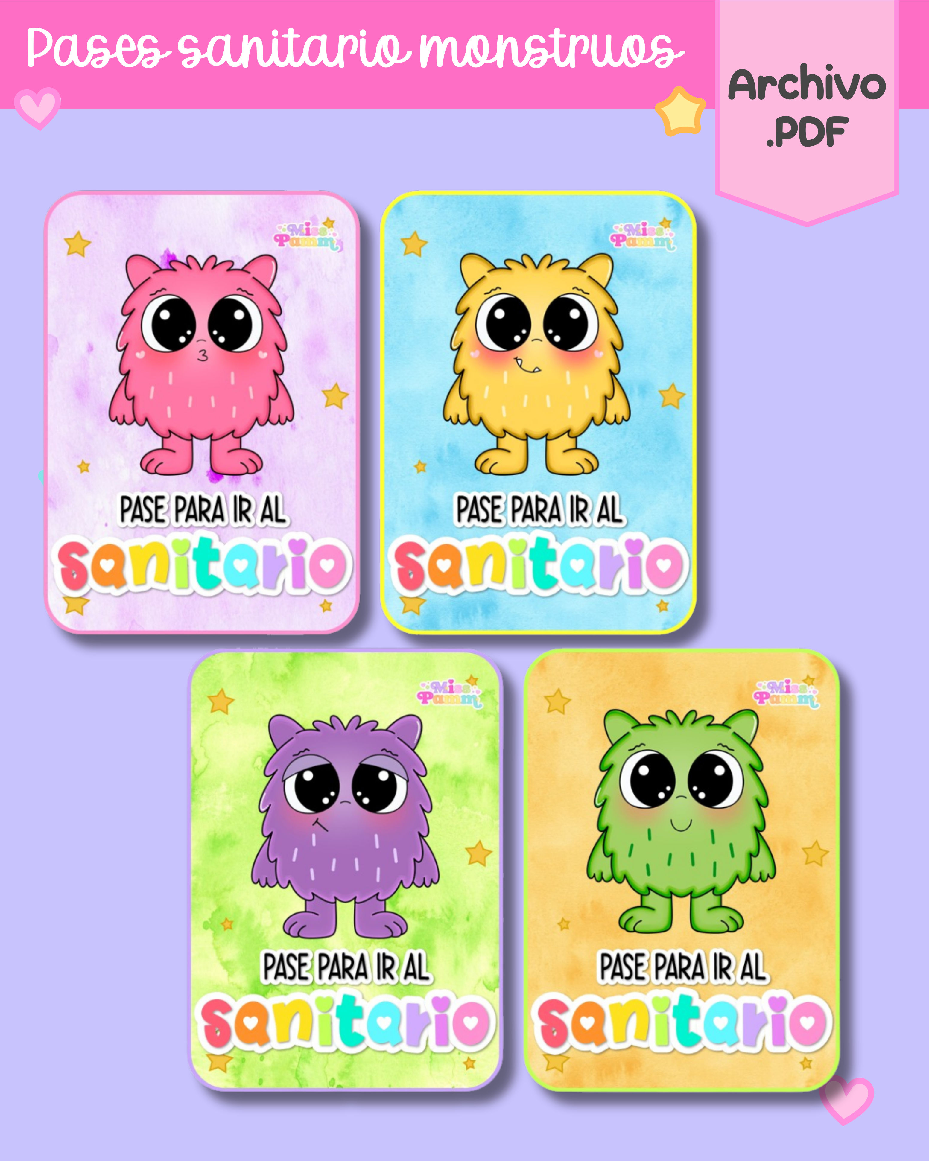 Pases para sanitario Monstruos