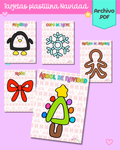 Tarjetas para plastilina de Navidad