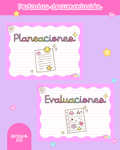 Portadas de documentación docente rosa pastel