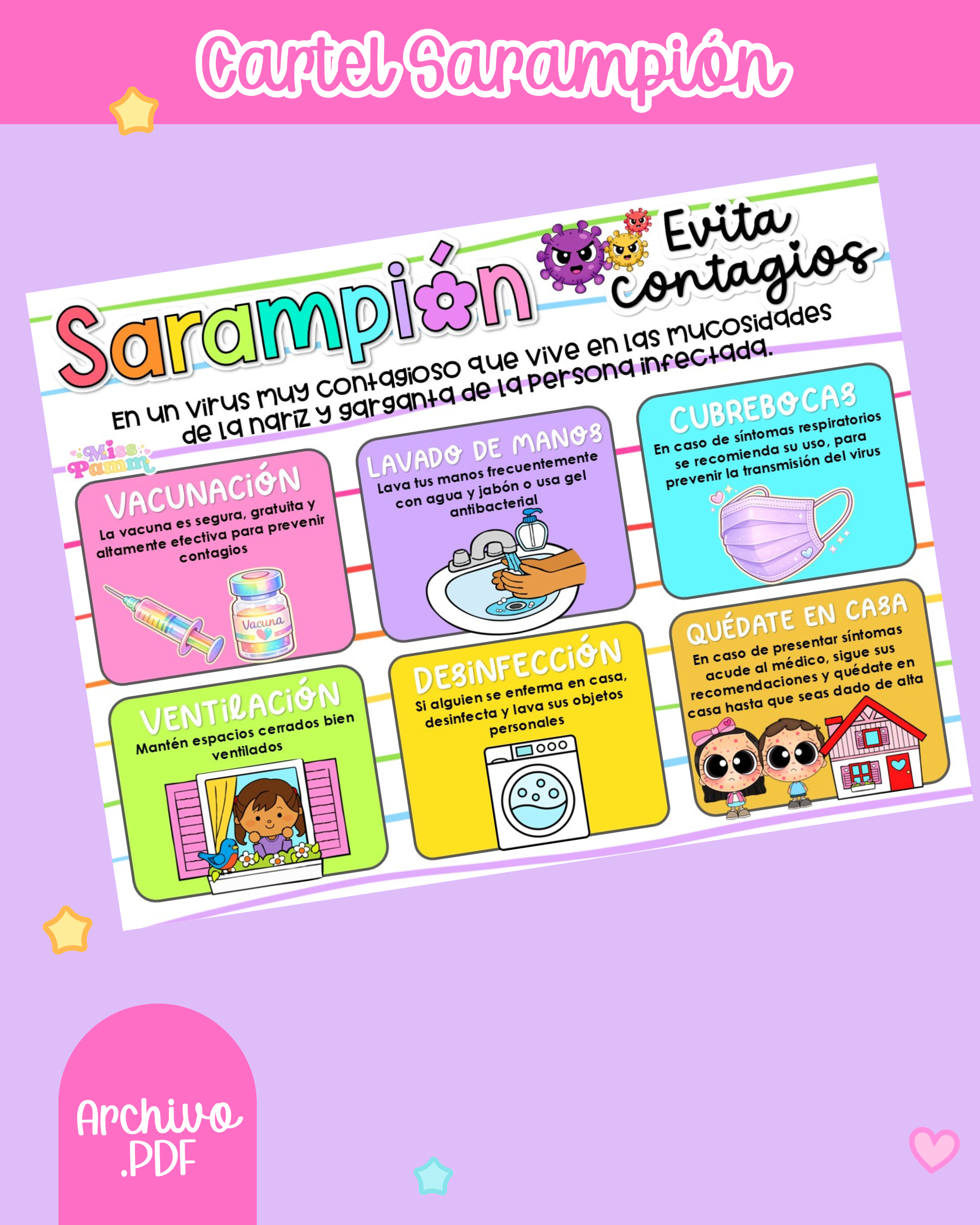 Cartel sarampión